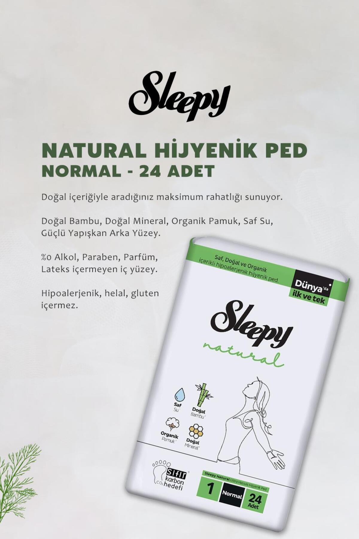 Natural Ultra Hassas Normal Ped 24'lü,Günlük Ped 40'lı, Sensitive 50'li Mendil ve ROSIE