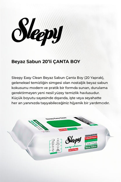 Beyaz Sabun (7 paket x 20 yaprak) Çanta Boy ve ROSIE oda kokusu