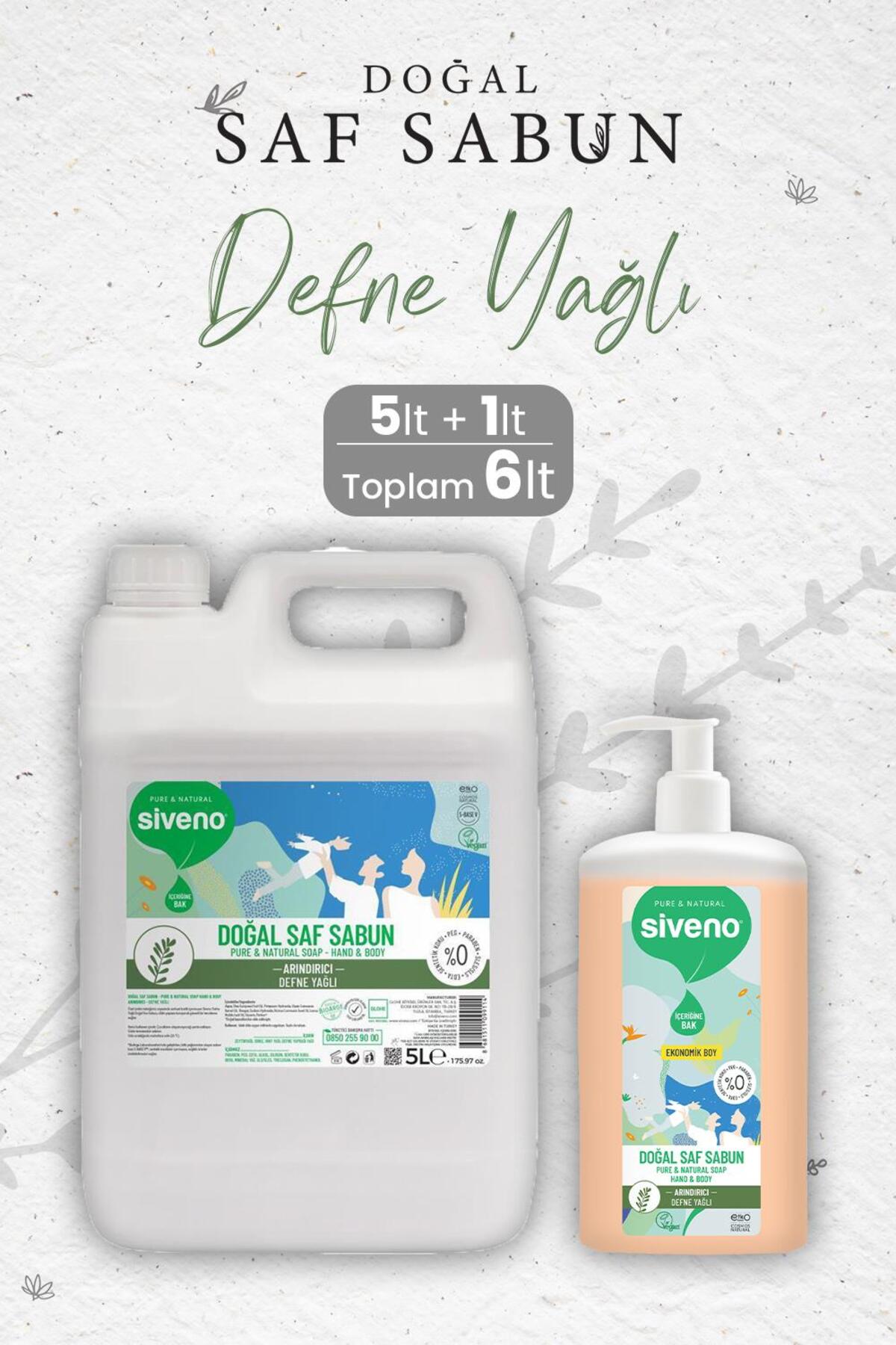 Defne Yağlı Doğal Sıvı Sabun 5 Lt Ve Defne Yağlı 1 Lt
