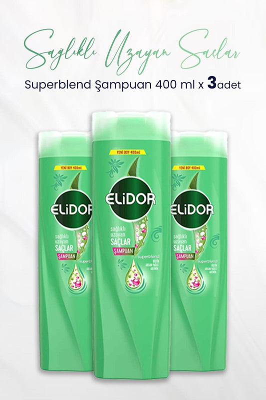 Superblend Şampuan Sağlıklı Uzayan Saçlar 400 ml x 3 Adet