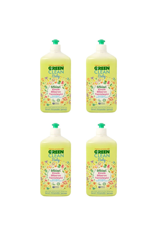 Organik Portakal Yağlı Baby Biberon Emzik Temizleyici 500 ml 4'lü Set