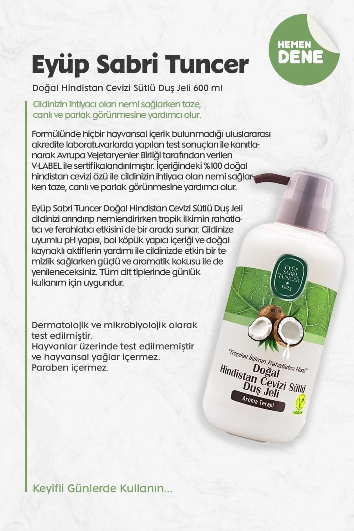 Doğal Hindistan Cevizi Sütlü Duş Jeli 3 Adet 600 ml ve ROSIE