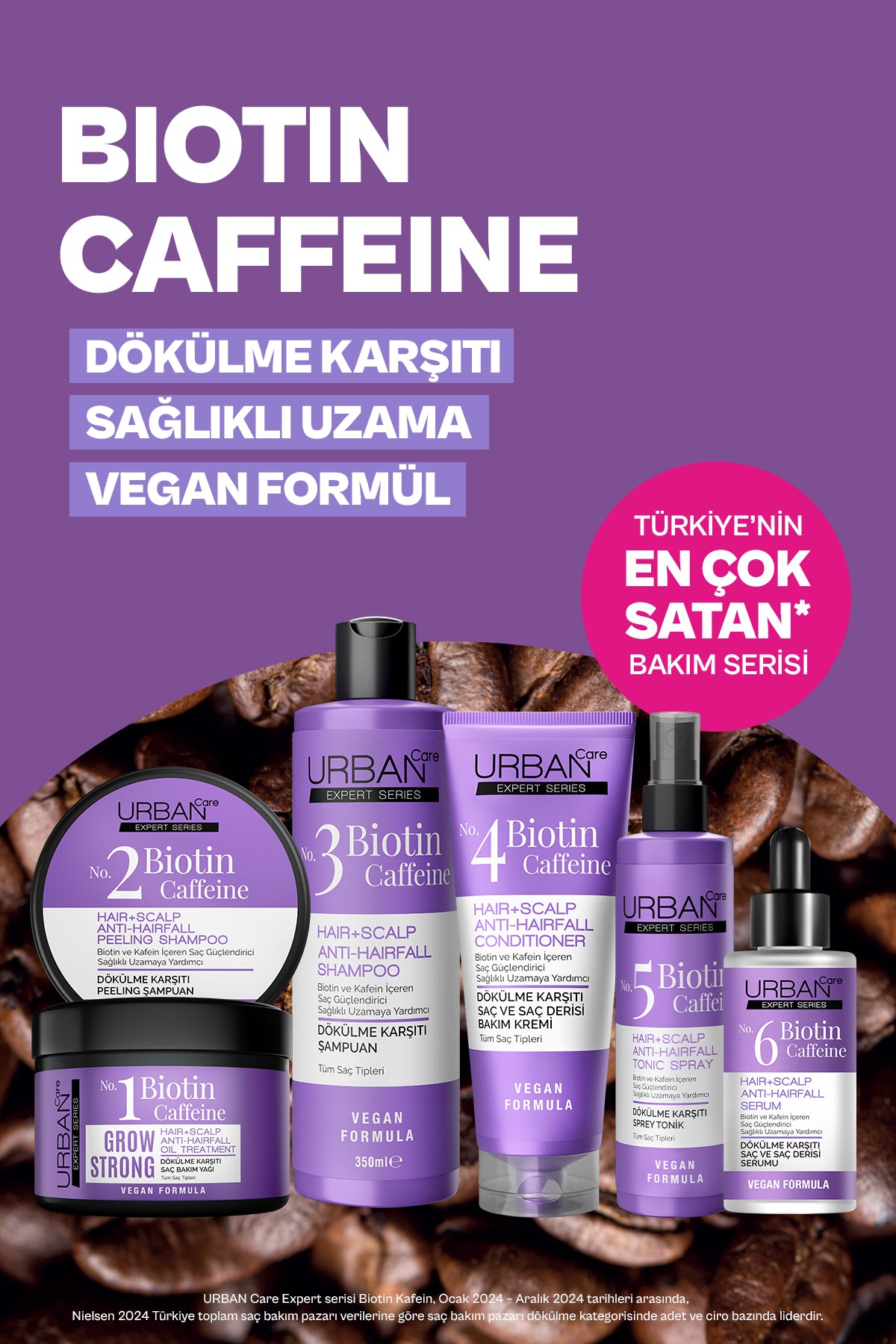 Expert Biotin ve Kafein Dökülme Karşıtı Peeling Şampuan Krem Seti-vegan