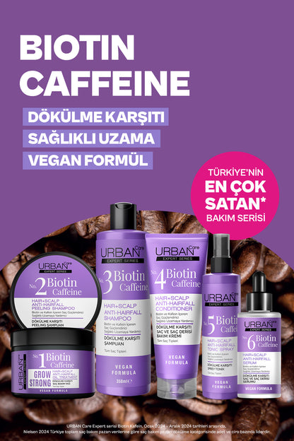Expert Biotin ve Kafein Dökülme Karşıtı Peeling Şampuan Krem Seti-vegan