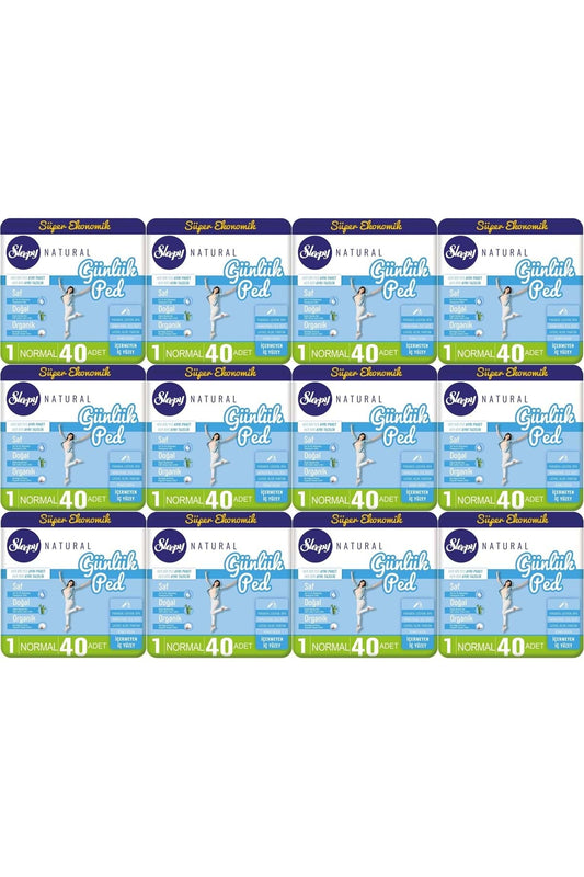 Natural Günlük Ped Normal 480 Adet Süper Ekonomik Pk (12PK*40)