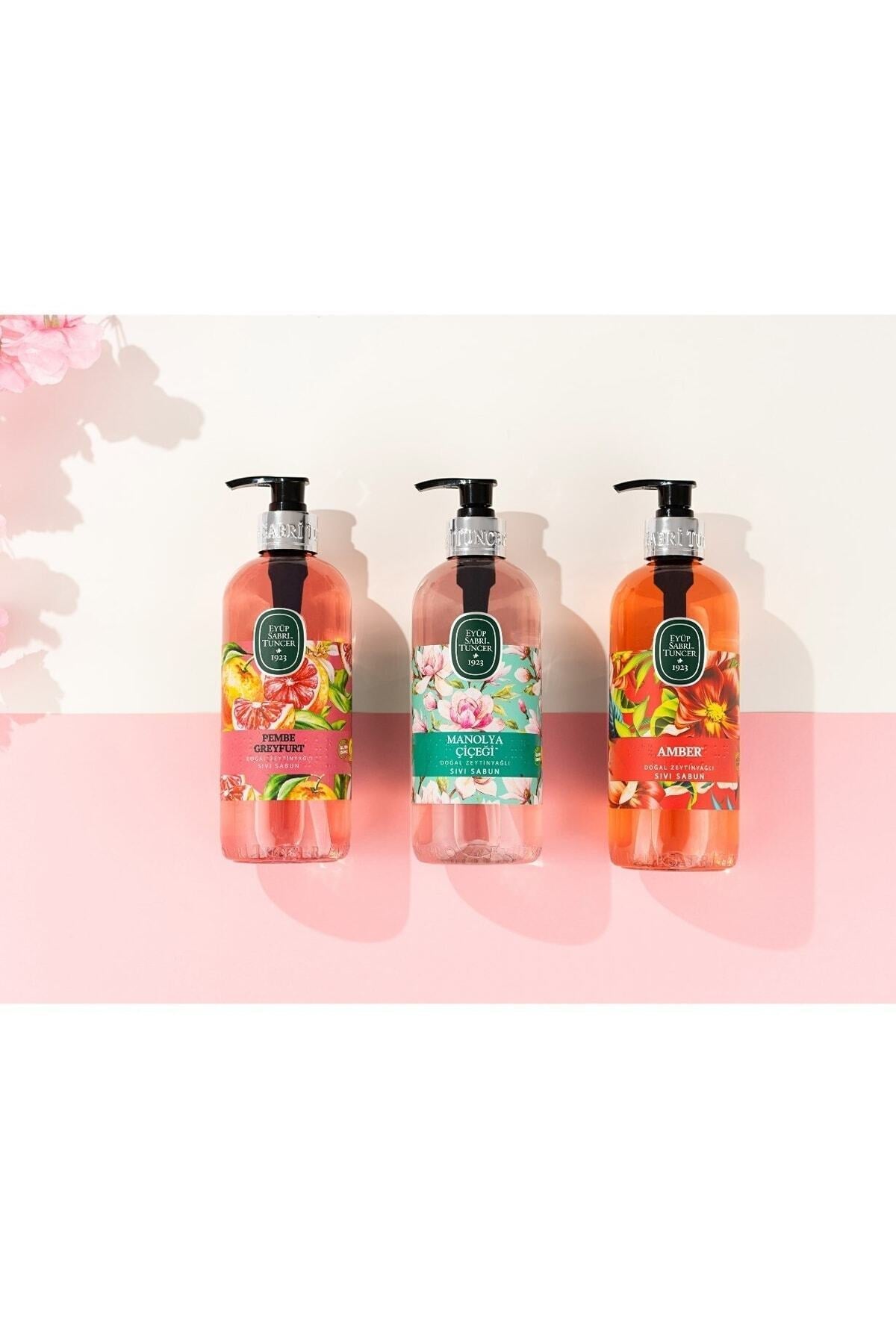 Doğal Zeytinyağlı Sıvı Sabun Manolya Çiçeği 500 ML x 3 Adet
