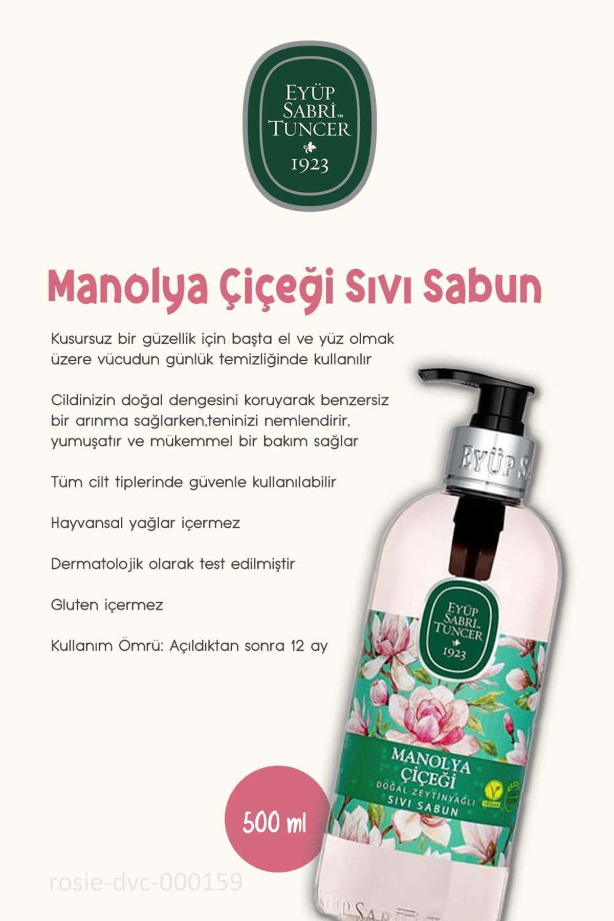 3'lü Sıvı Sabun Manolya Çiçeği 500 ml ve ROSIE Pamuk 60'lı