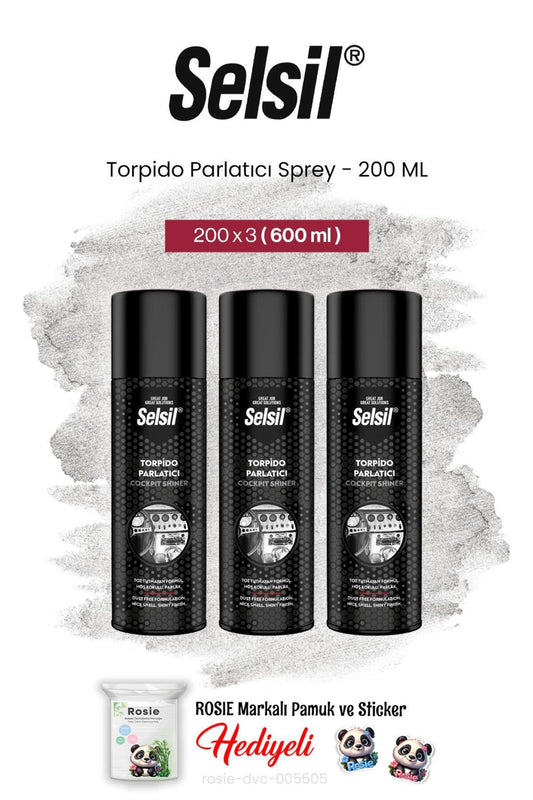 3'lü Torpido Parlatıcı Sprey, 200 ml ve rosie pamuk