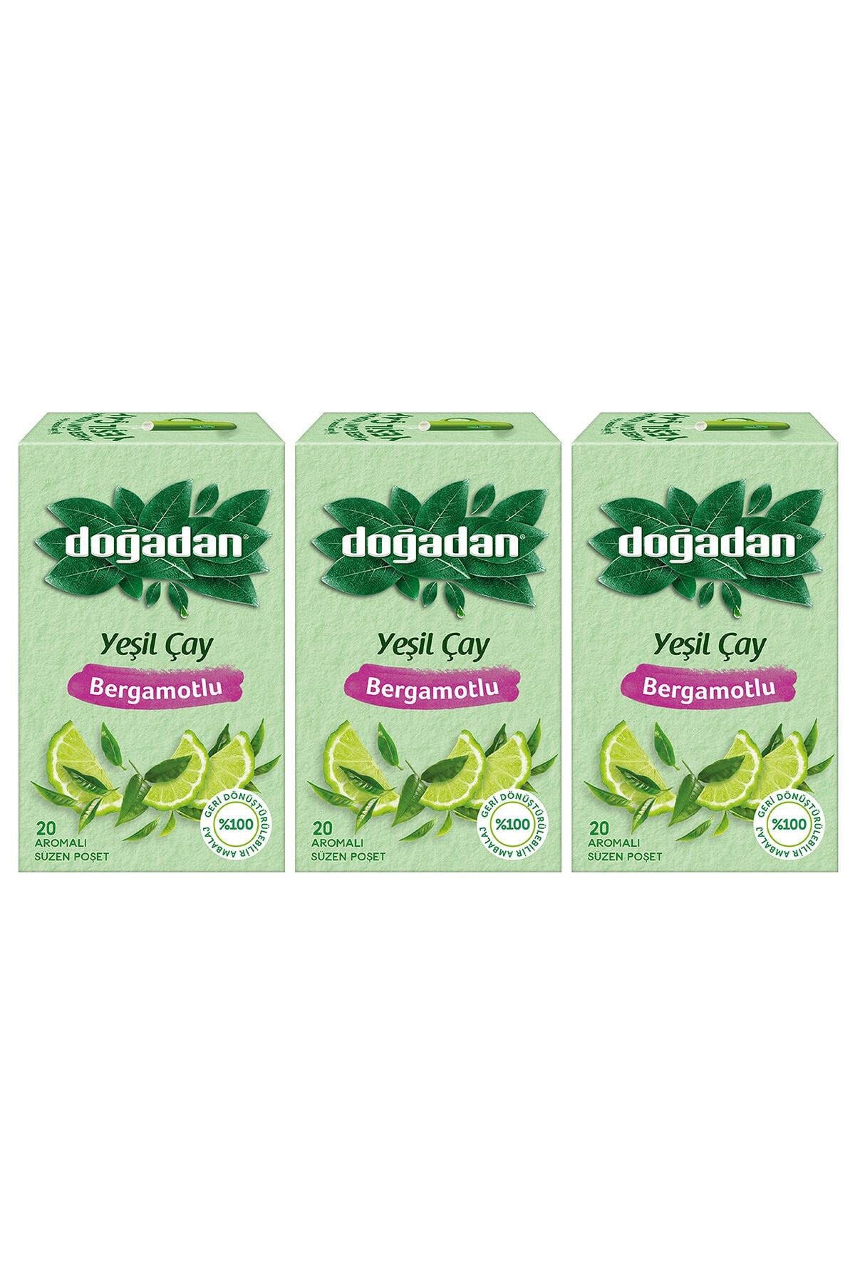 Yeşil Çay Bergamotlu 20’li Bardak Poşet 3 Adet