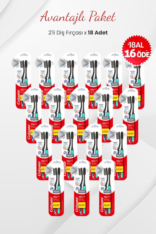 18 Al 16 Öde Hassas Temizlik Slim Soft Charcoal Diş Fırçası