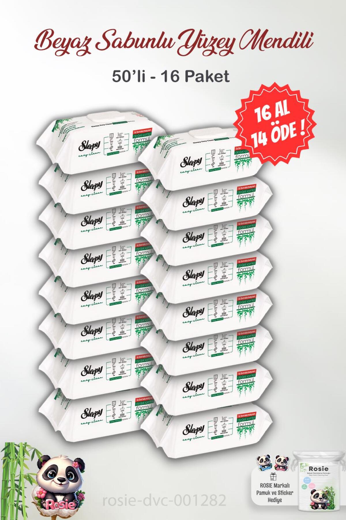 16 AL 14 ÖDE Easy Clean Yüzey Temizlik Havlusu 50' li ve ROSIE