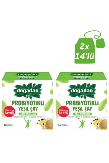 Probiyotikli Yeşil Çay Açai Ananaslı 14'lü x 2