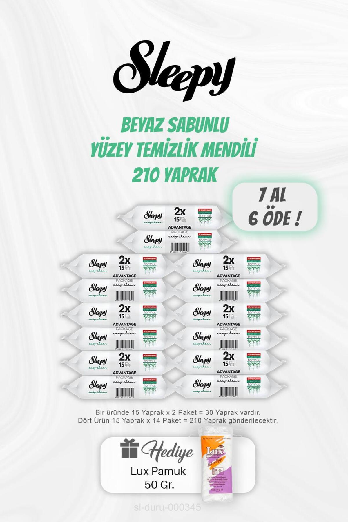 7 Al 6 Öde Yüzey Temizlik Mendili 210 Adet, Pamuk