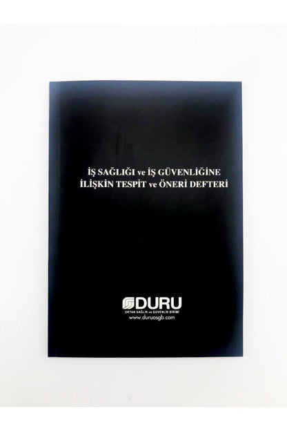 İsg Defteri, Duru Osgb Iş Sağlığı Ve Güvenliği Tespit Ve Öneri Defteri, 50 Sayfalı