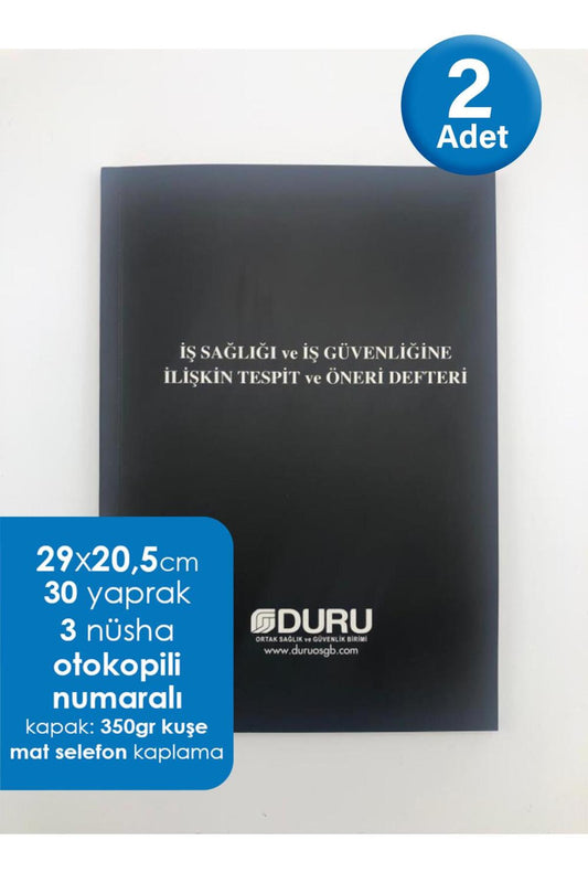 İş Sağlığı ve Güvenliği Defteri Otokopili - 2 Adet