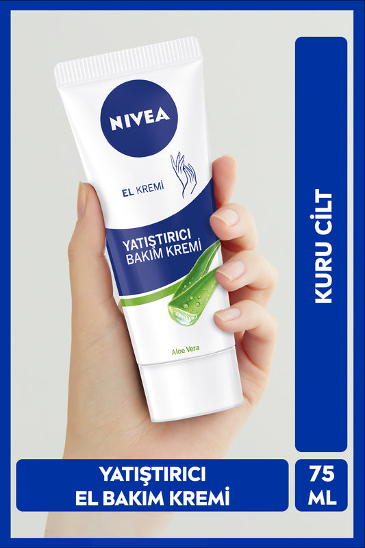 Yatıştırıcı El Bakım Kremi Aloe Vera 75ml, Nemlendirici, Jojoba Yağı, Yumuşak Cilt, Hızlı Emilir