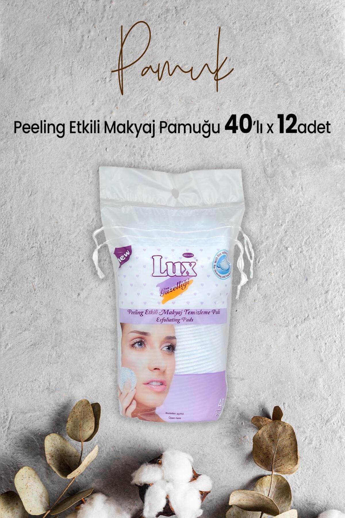 Peeling Etkili Makyaj Pamuğu 40' lı x 12 Adet