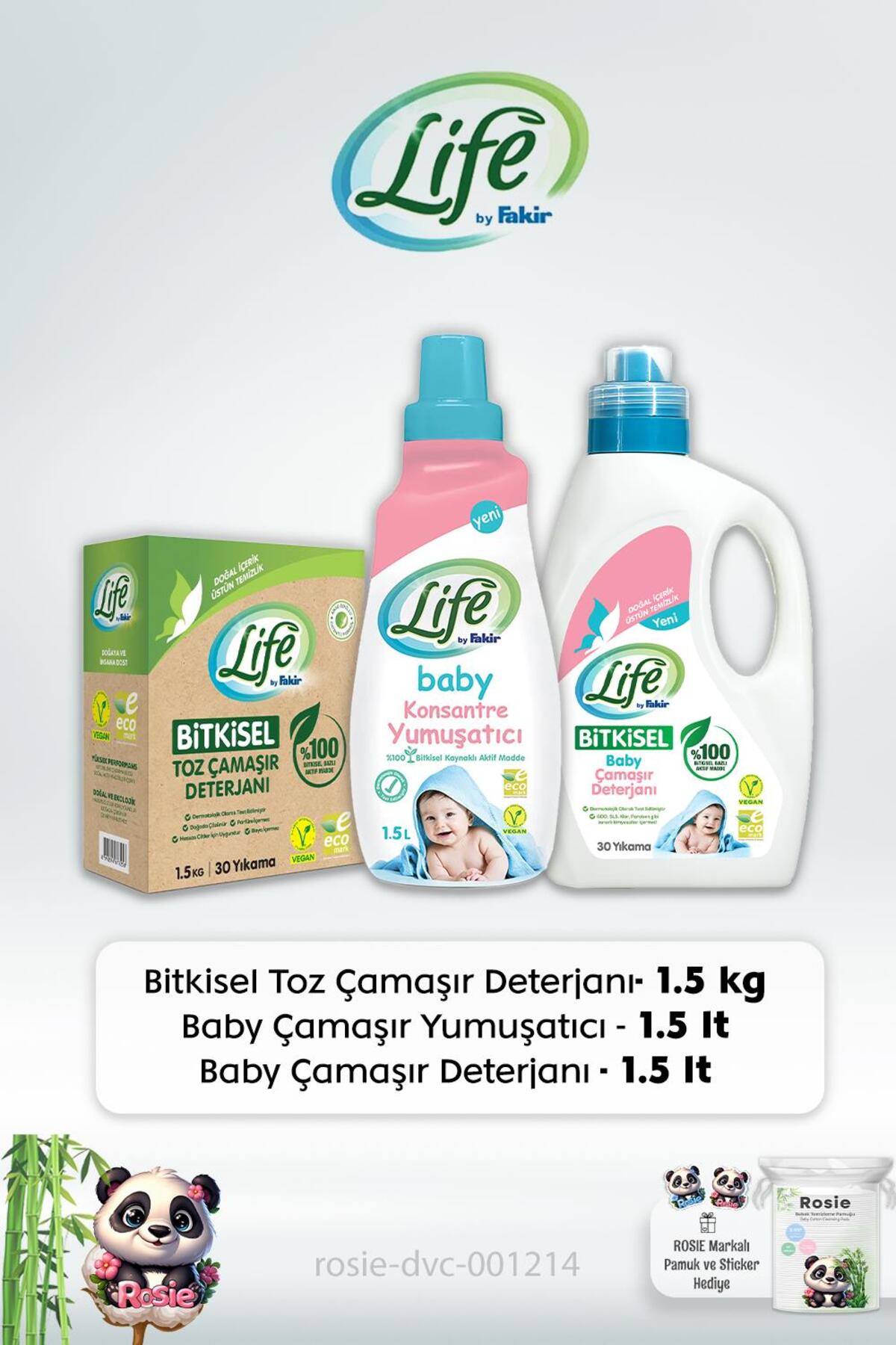 Toz Çamaşır Deterjanı 1.5 Kg, Baby Yumuşatıcı 1.5 Lt, Baby Ç.deterjanı 1.5 Lt Ve Rosı