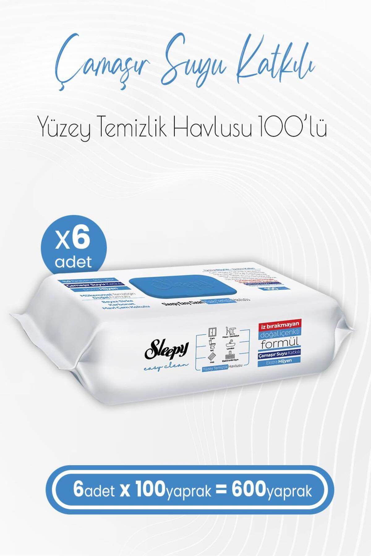 Easy Clean Çamaşır Suyu Katkılı Yüzey Temizlik Havlusu 100 x 6 Adet (600 Yaprak)