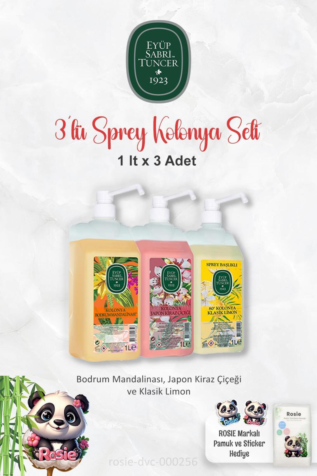 Sprey Başlıklı 1 Lt Bodrum Mandalinası, Japon Çiçeği, Klasik Limon ve ROSIE