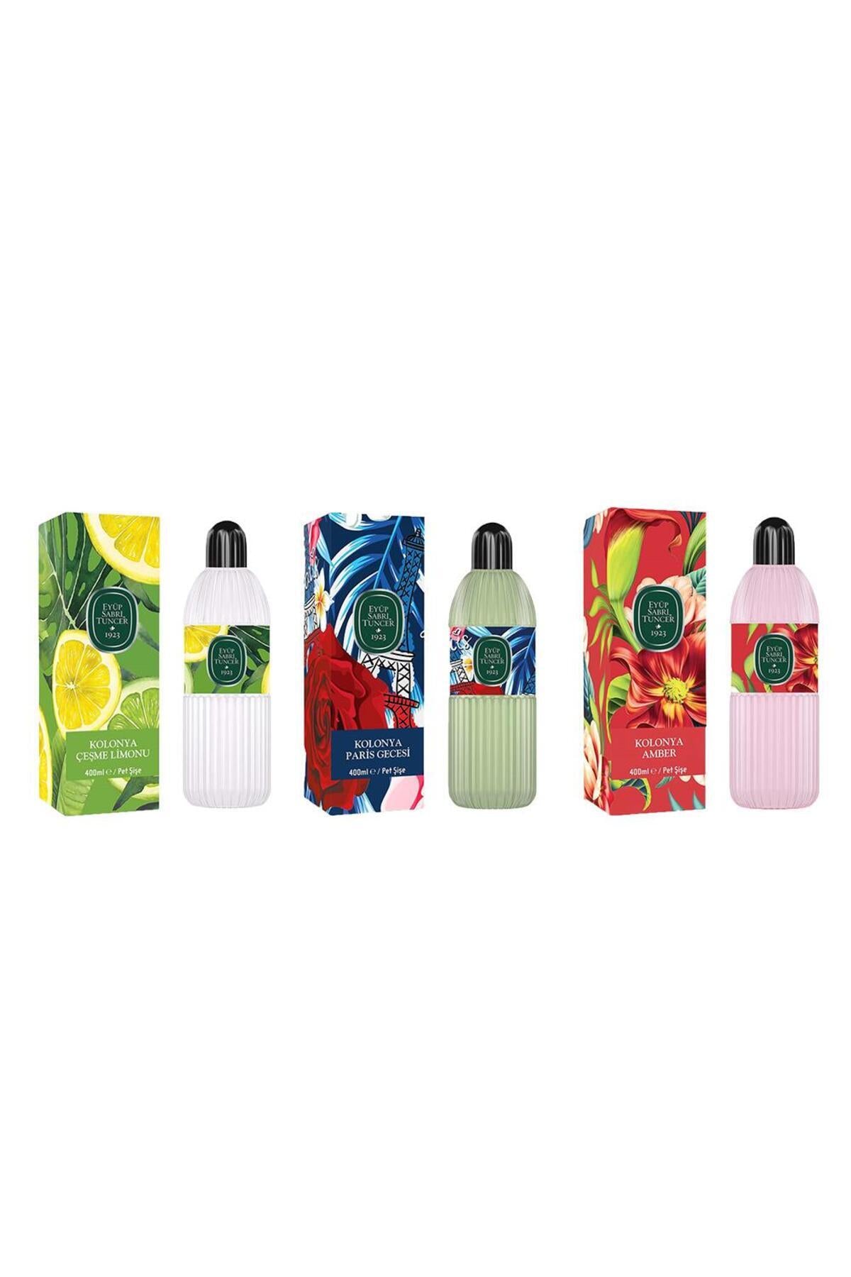 Kolonya Çeşme Limonu, Paris Gecesi ve Amber Pet Şişe 400 ml