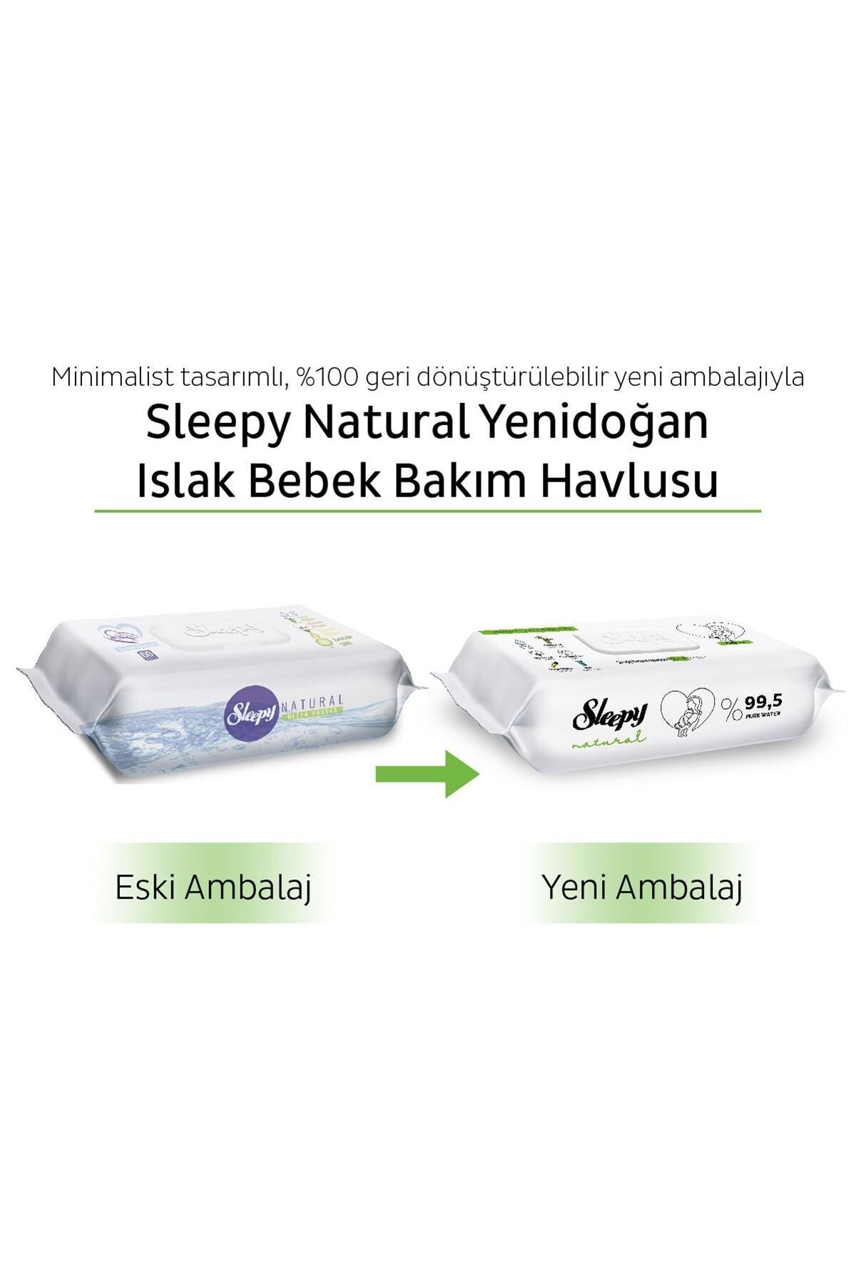 Natural Yenidoğan Islak Havlu Mendil 60x18 1080 Yaprak
