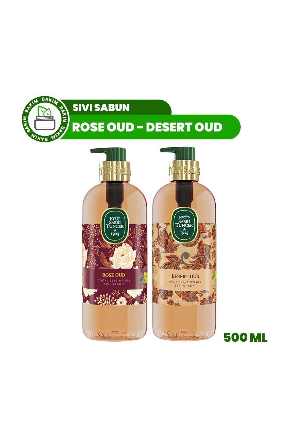 Desert Oud ve Rose Oud Doğal Zeytinyağlı Sıvı Sabun 500 ml