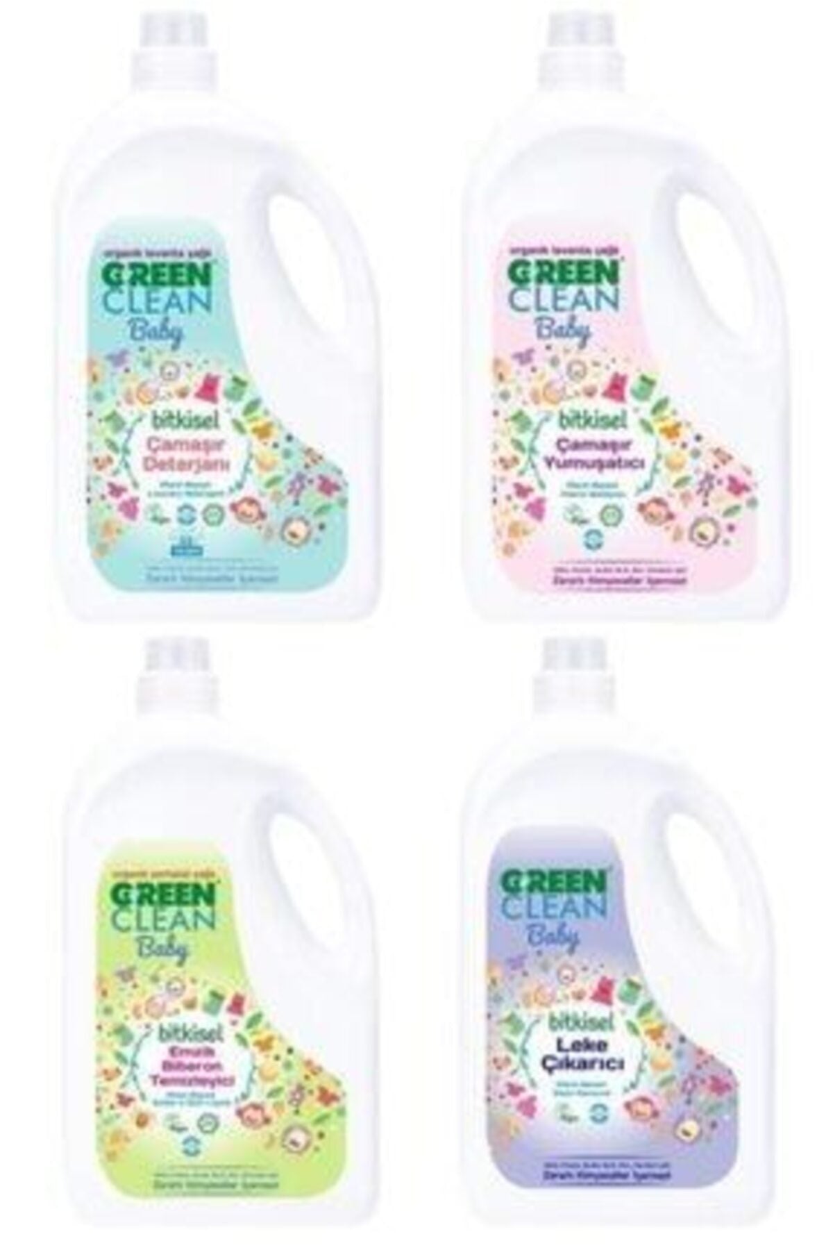 Green Clean Baby Çamaşır Det. 2,75lt Yumuşatıcı 2,75lt Leke Çıkarıcı 2,75lt Biberon Temiz. 2,75lt