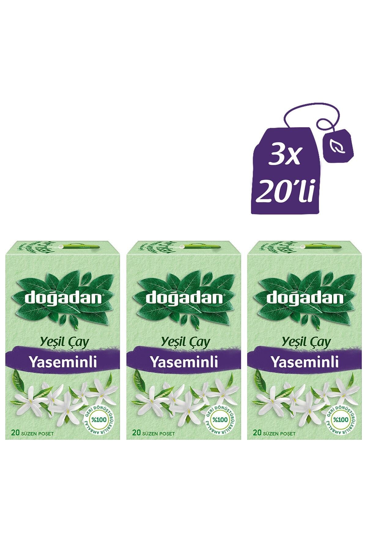 Yeşil Çay Yaseminli 20'li Poşet x 3 adet