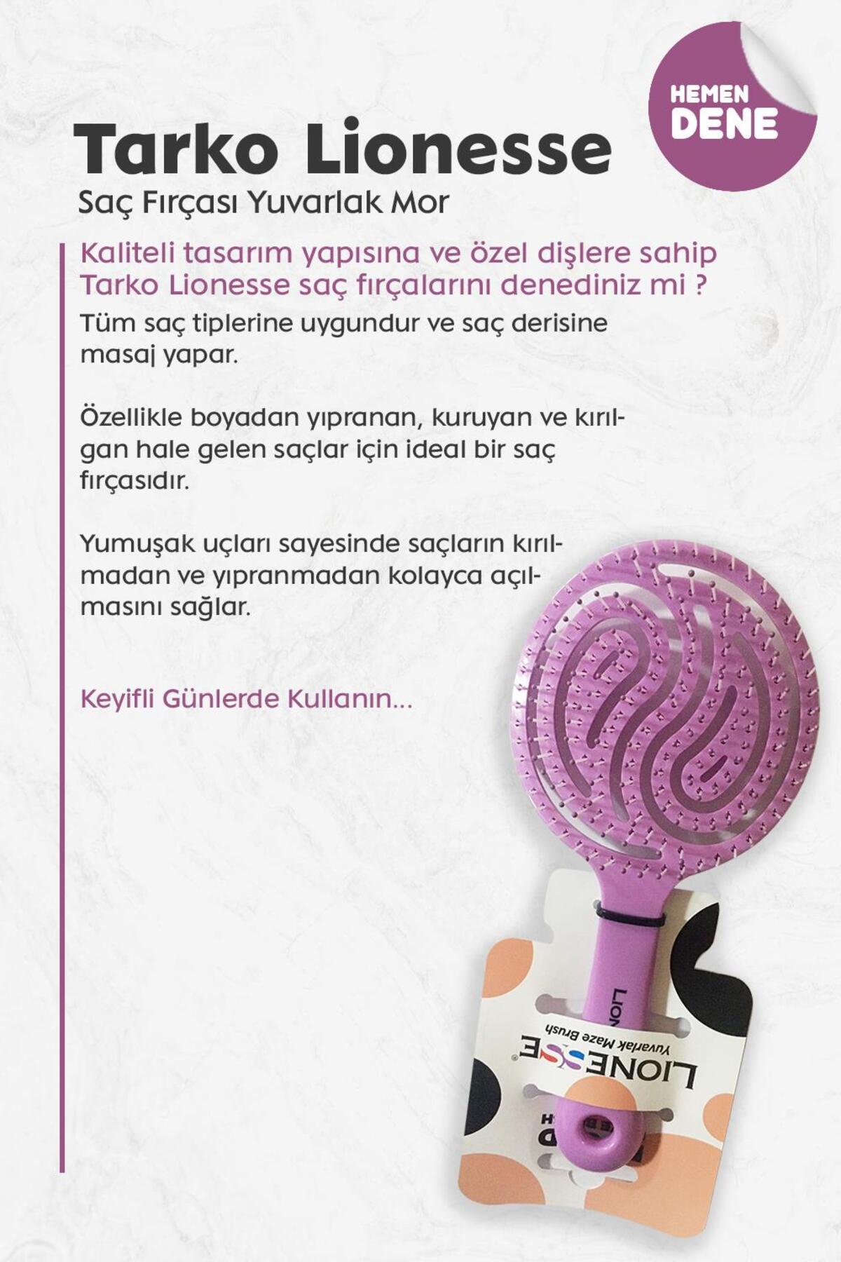 Lionesse Saç Fırçası Yuvarlak Mor