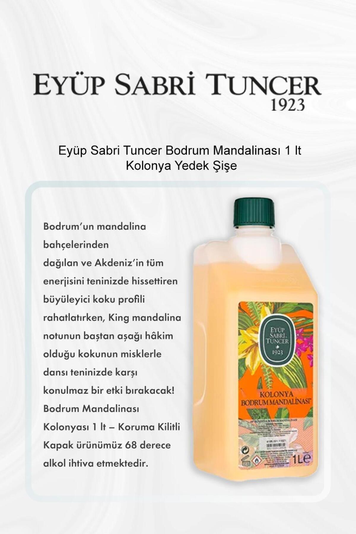Bodrum Mandalinası 1 lt Kolonya Yedek Şişe 5 Al 4 Öde ve Rosie Pamuk