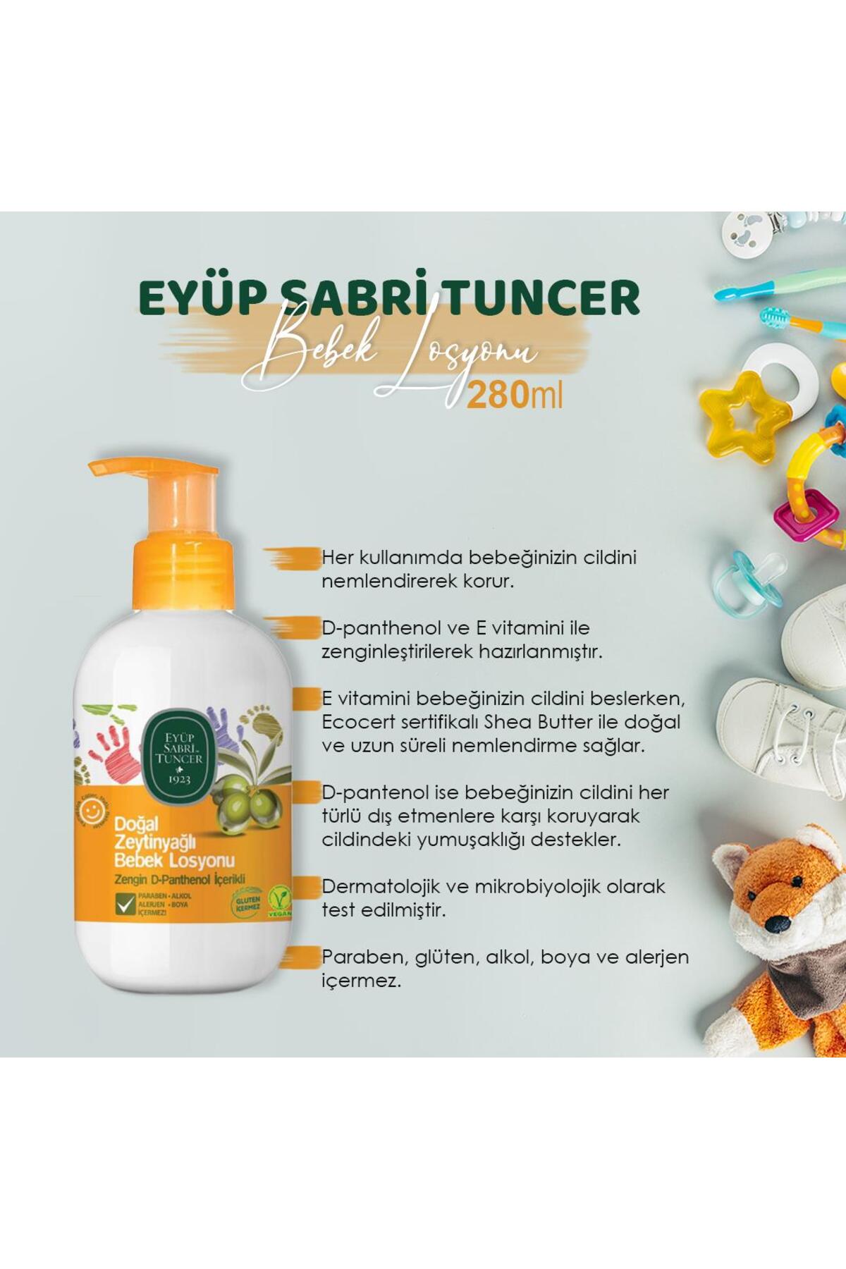 Zeytinyağlı Bebek Losyonu 280 ml 3'lü ve ROSIE Bebek Pamuğu