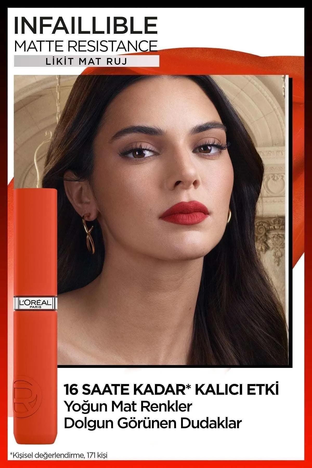 Loreal Paris 3 Adet Infaillible Matte Likit Mat Ruj - 300 Sun Bathing ve ROSIE
