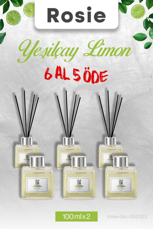 Yeşilçay Limon 6 AL 5 ÖDE, Çubuklu Oda Kokusu 100 ml