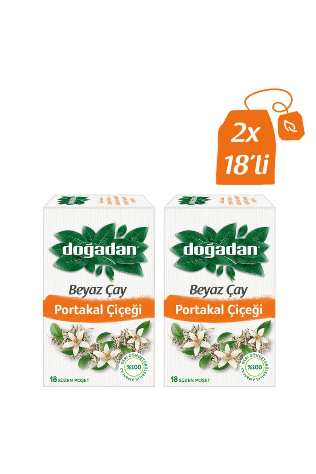 Beyaz Çay Portakal Çiçeği 18 Adet x 2