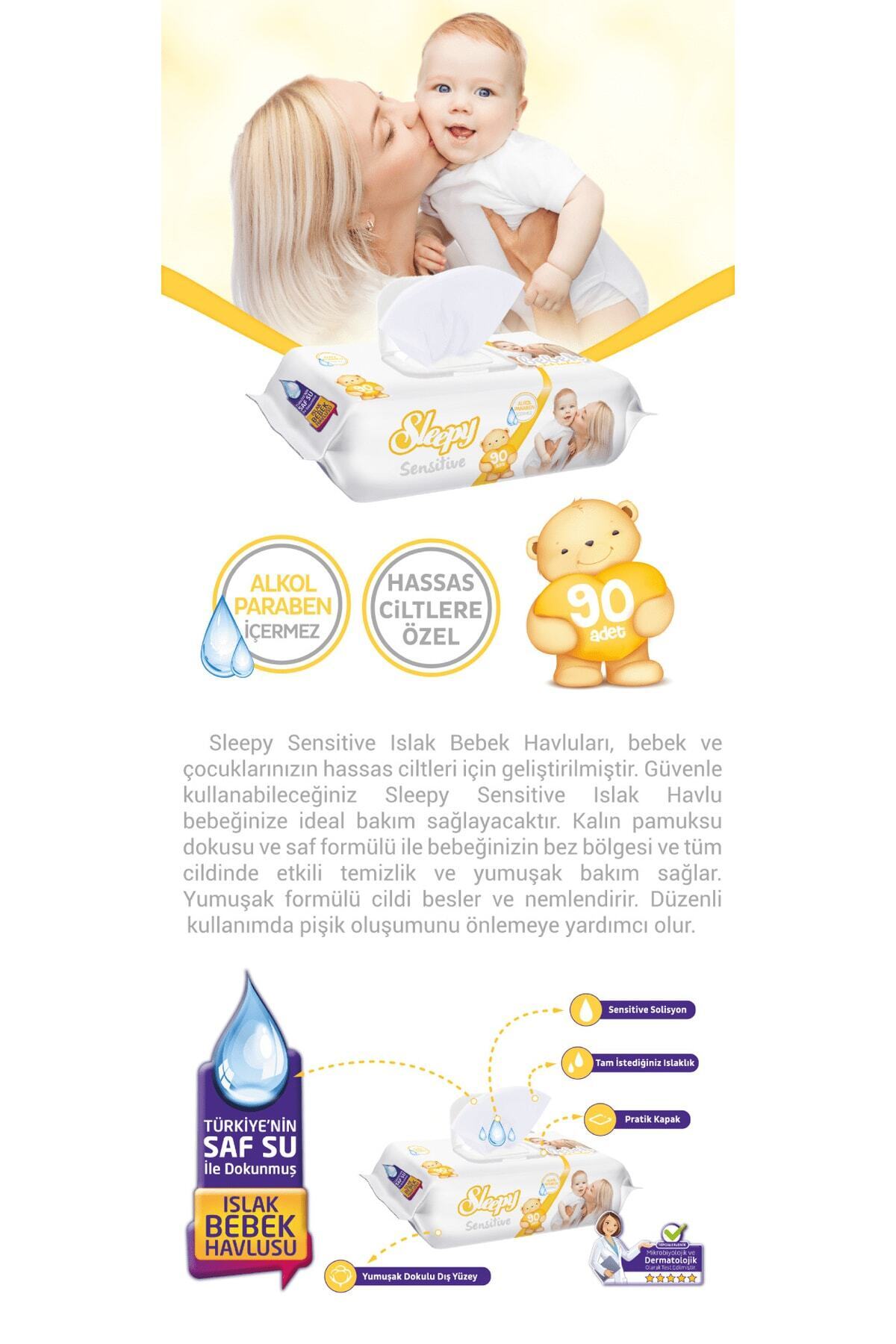 Sensitive Islak Mendil 90 Yaprak 2 Adet