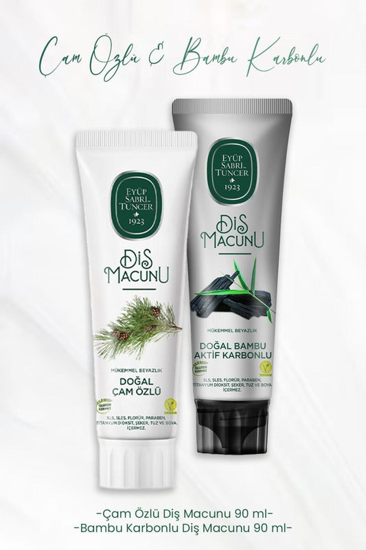 Diş Macunu Çam Özlü 90 ml ve Bambu Karbonlu 90 ml