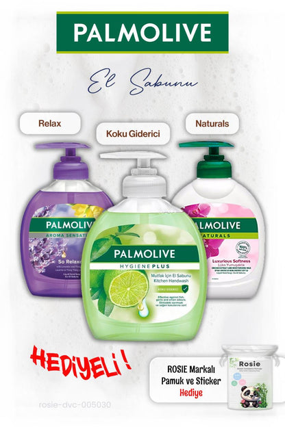 3'lü Sıvı Sabun 300 ml ROSIE hediye