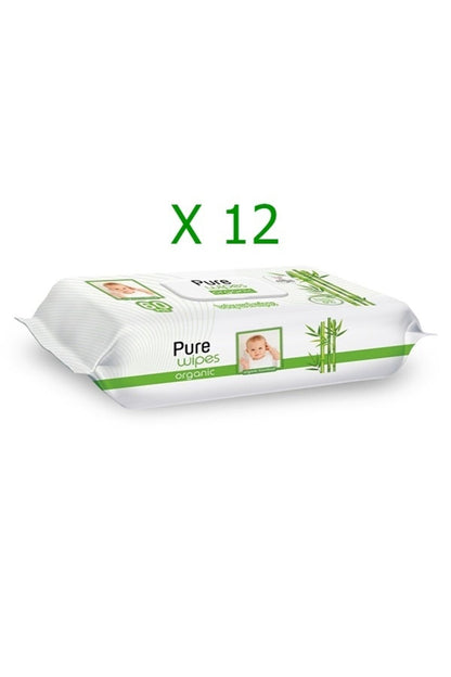 Wipes Organik Bambu Özlü Islak Havlu 60'lı X 12 Li