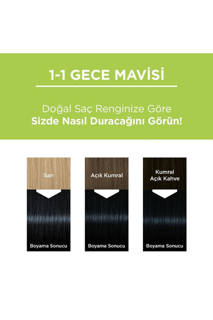 Kalıcı Doğal Renkler 1-1 Gece Mavisi
