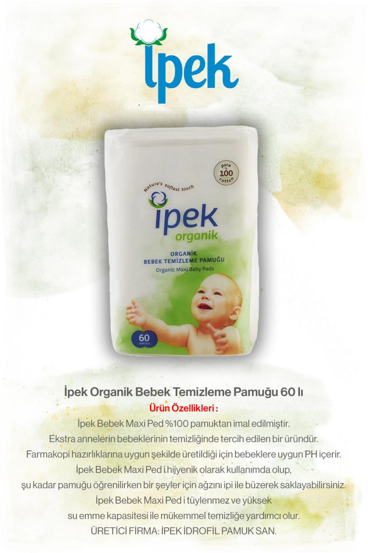 Organik Bebek 90 AL 80 ÖDE Temizleme Pamuğu 60'lı ve Rosie Pamuk hediye
