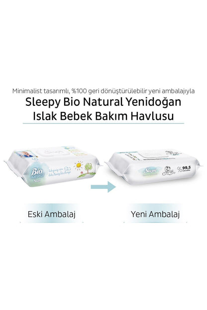 Bio Natural Yenidoğan Islak Bebek Bakım Havlusu 24x40 (960 Yaprak)