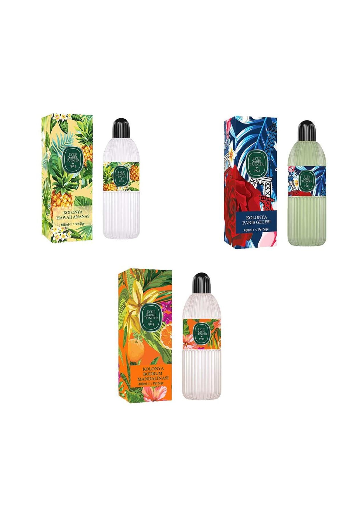 Kolonya Bodrum Mandalinası, Hawaii Ananas ve Paris Gecesi