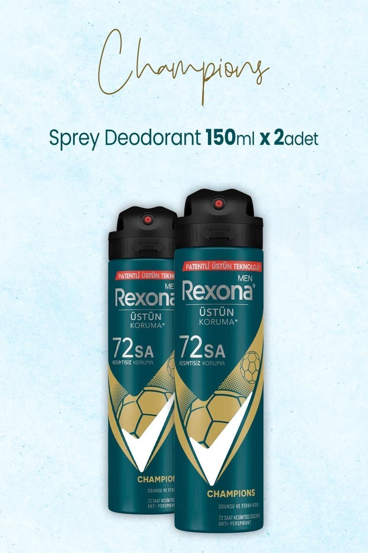 Erkek Deodorant 150 ml Champions X 2 Adet