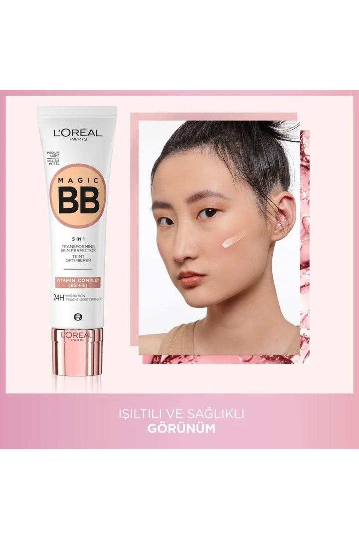 3 Adet Loreal Paris Magic BB Krem 24H Medium Light 30 ml ve ROSIE