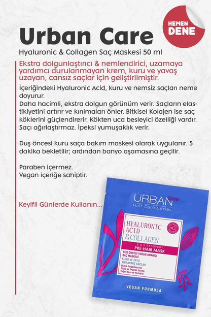 Hyaluronic & Collagen Saç Maskesi 50 ml