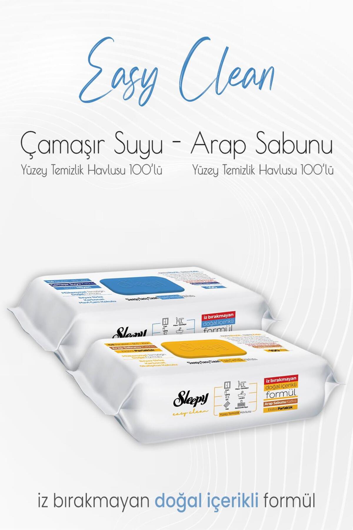 Easy Clean Yüzey Temizlik Havlusu Çamaşır Suyu Ve Arap Sabunu Katkılı 100x2