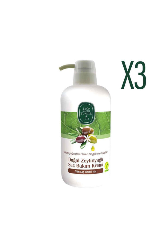 Doğal Zeytinyağlı Saç Kremi 600 ML x 3