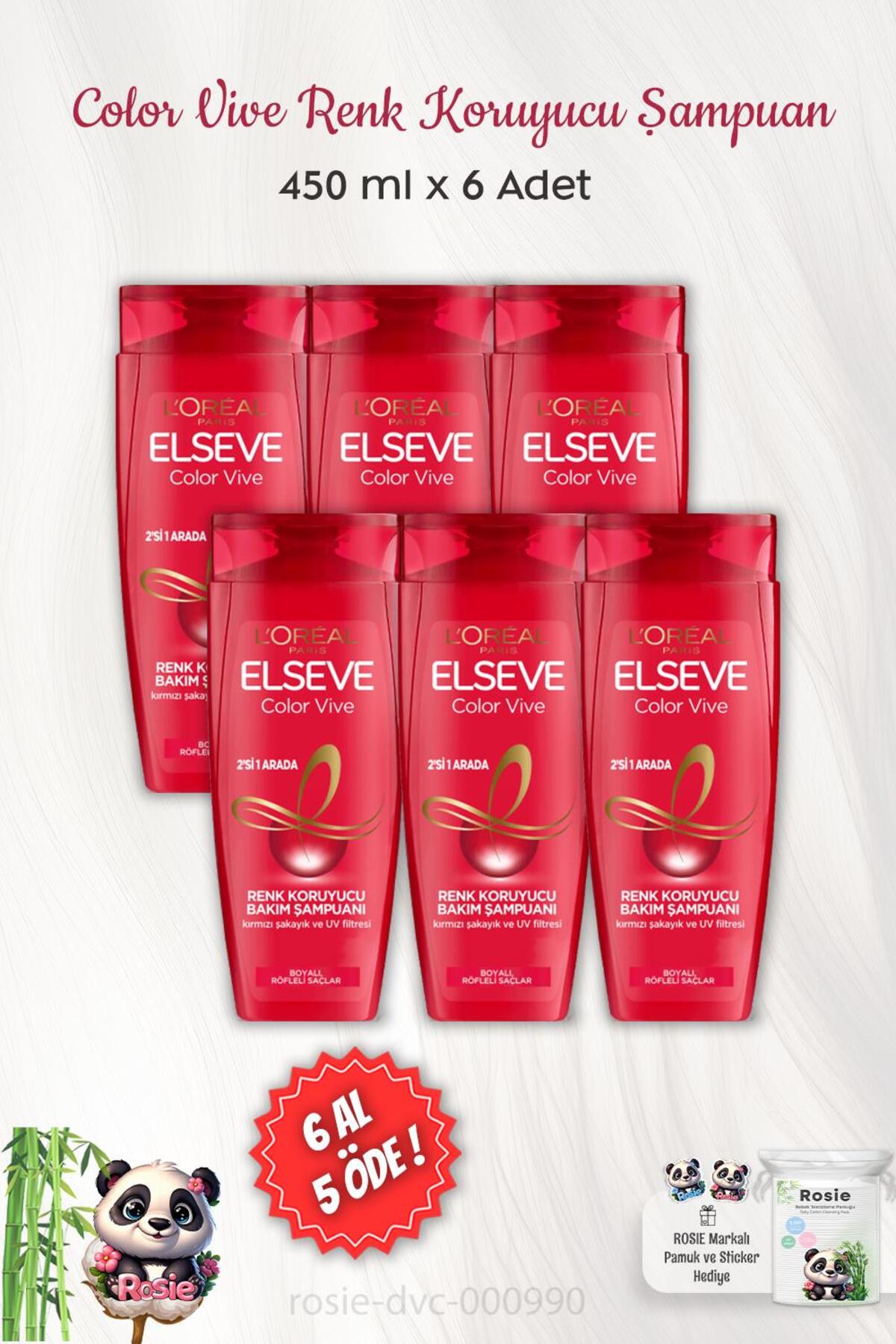 6 AL 5 ÖDE Color Vive Renk Koruyucu Bakım Şampuanı 450 ml ve ROSIE