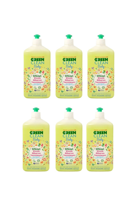 Organik Portakal Yağlı Baby Biberon Emzik Temizleyici 500 ml 6'lı Set